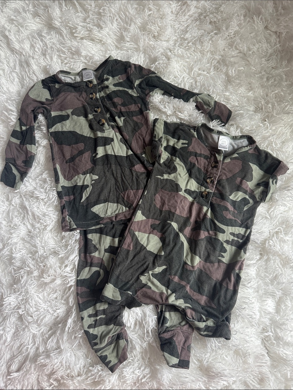 Lou Lou Camo Print Baby Set